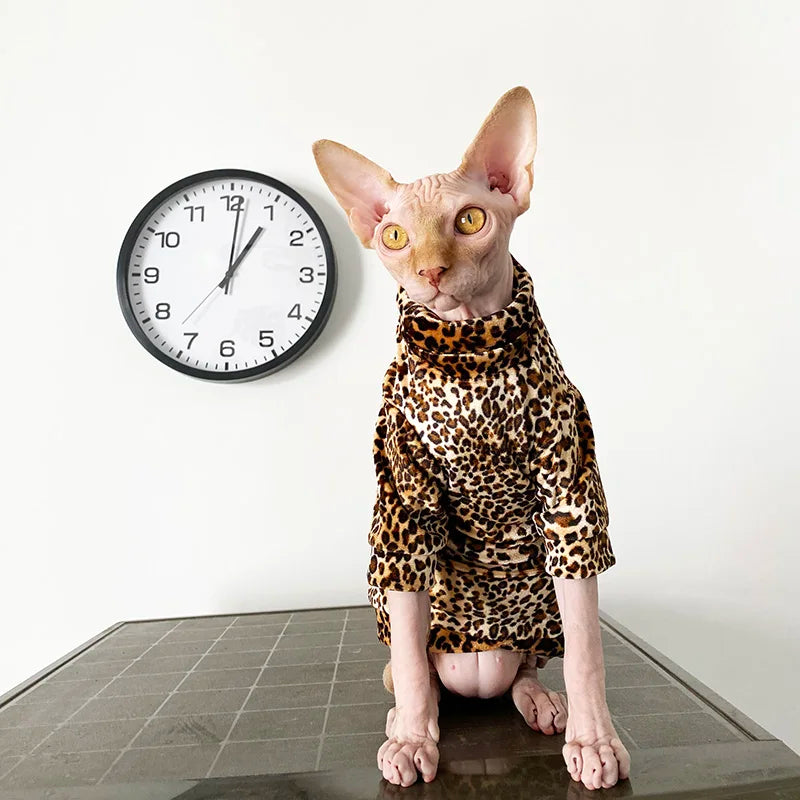 DUOMASUMI Sphynx Cat Clothes Self-heating Warm Thermal Underwear Clothes for Cat Sphynx Devin Konnis Hairless Cat Clothes