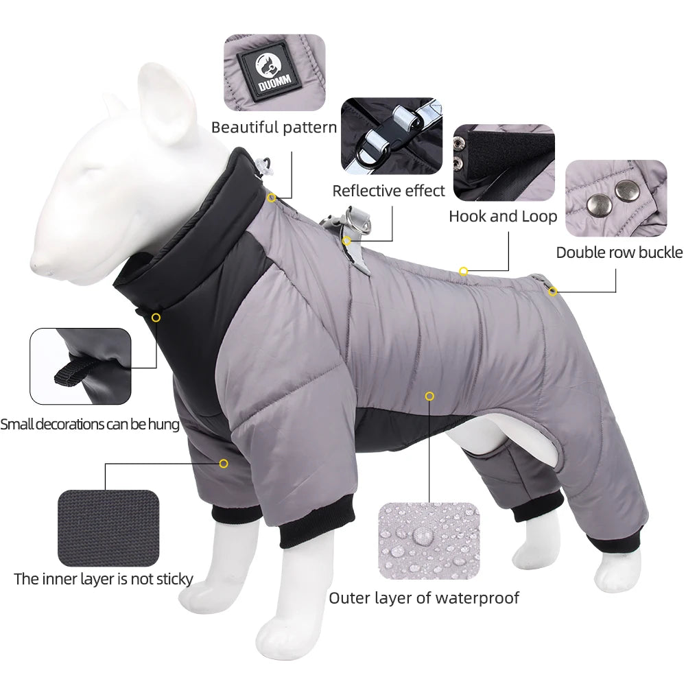 Winter Warm Thicken Pet Dog Jacket Waterproof Dog Clothes for Small Medium Dogs Puppy Coat Chihuahua French Bulldog Pug Clothing