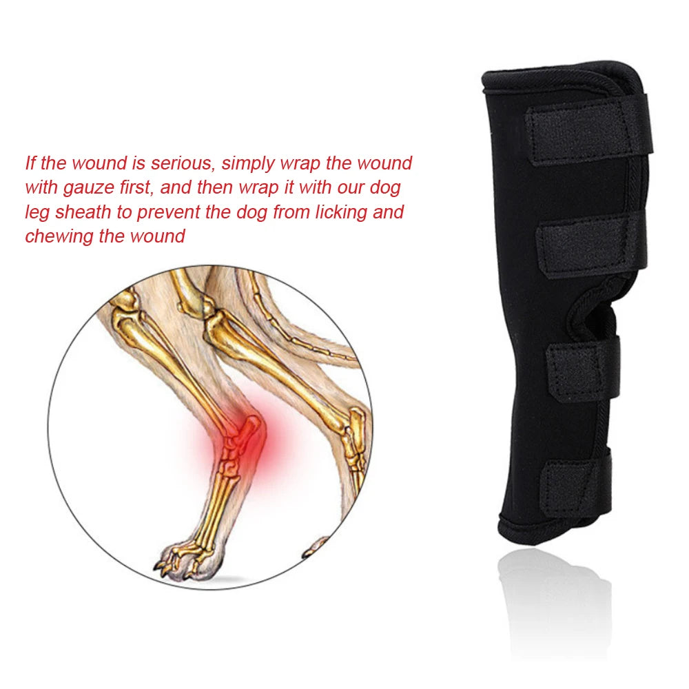 Pet Dog Leg Knee Brace Straps Protection for Leg Hock Joint Wrap Breathable Injury Recover Dog Leg Protector Support Parts