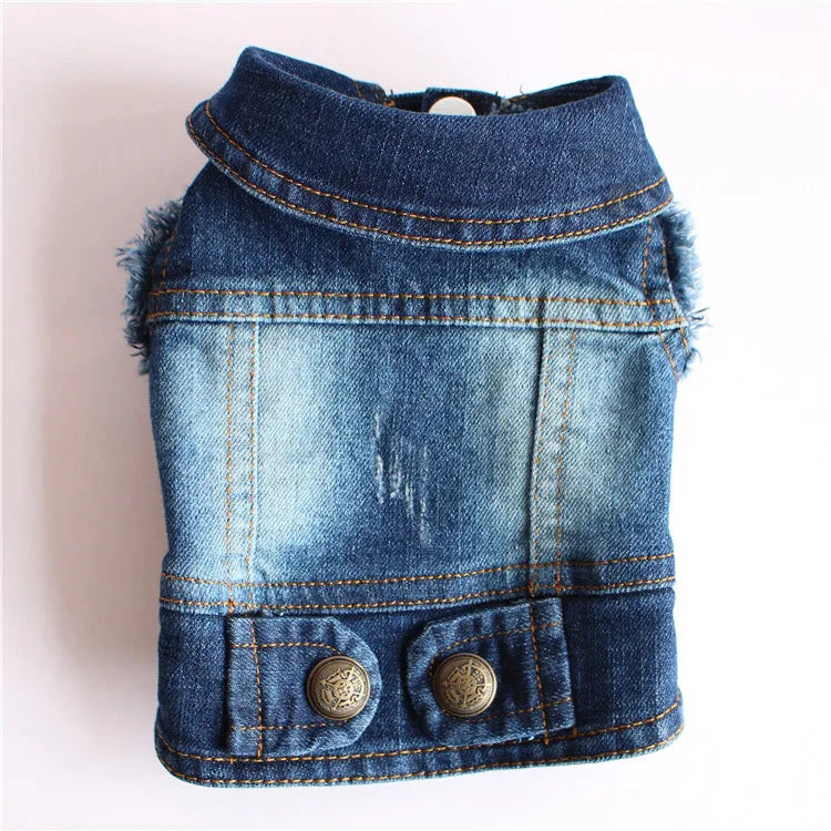 Fashion Cat Denim Vest Puppy Jacket Casual Jeans Coat Outfits Spring Autumn Cat Clothes For Kitten Small Medium Cats Pet Apparel