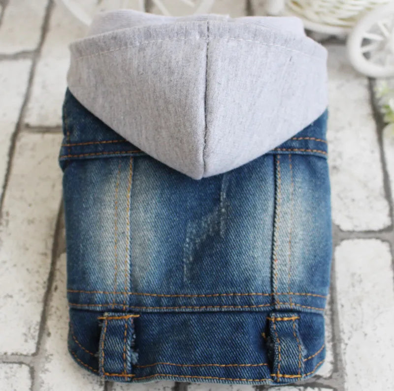 Fashion Cat Denim Vest Puppy Jacket Casual Jeans Coat Outfits Spring Autumn Cat Clothes For Kitten Small Medium Cats Pet Apparel