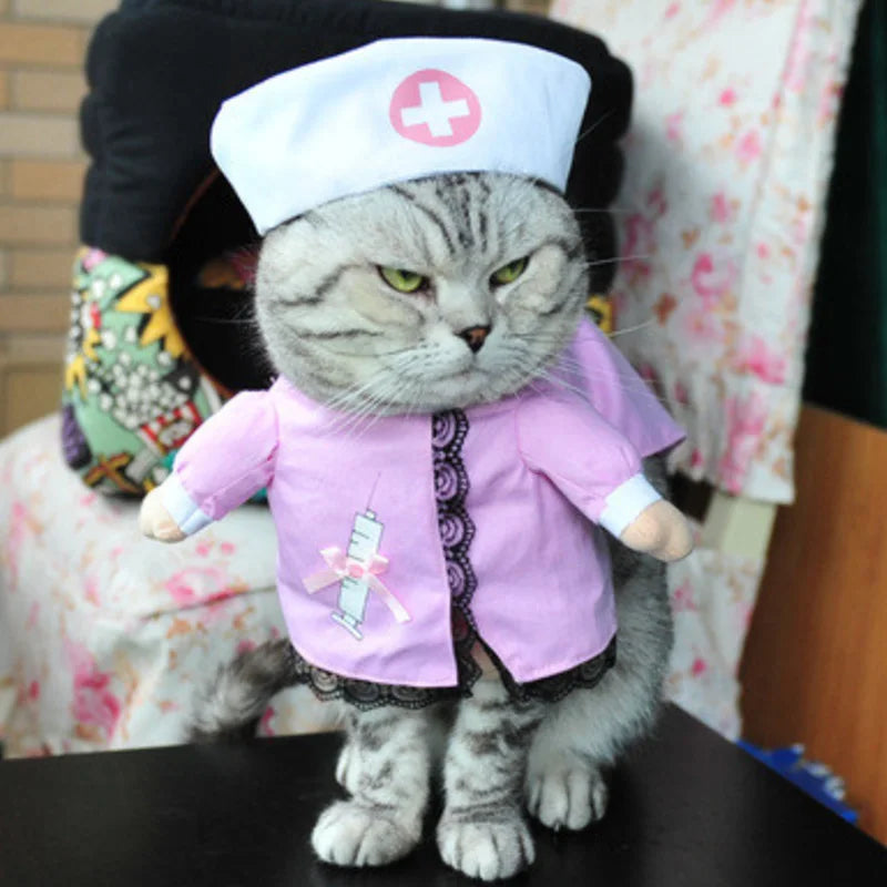 Funny Cat Clothes Pirate Suit Clothes For Cat Dog Costume Clothing Corsair Halloween Clothes Dressing Up Cat Party Costume Suit