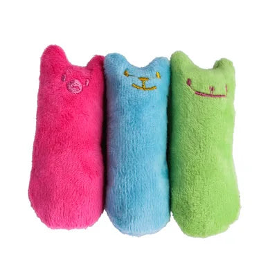 Teeth Grinding Catnip Toys Funny Interactive Plush Cat Toy Pet Kitten Chewing Vocal Toy Claws Thumb Bite Cat mint For Cats