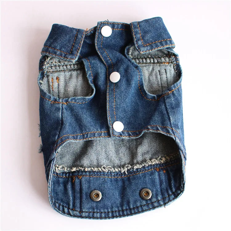 Fashion Cat Denim Vest Puppy Jacket Casual Jeans Coat Outfits Spring Autumn Cat Clothes For Kitten Small Medium Cats Pet Apparel