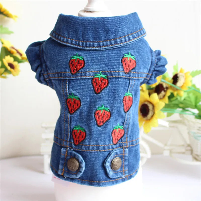 Fashion Cat Denim Vest Puppy Jacket Casual Jeans Coat Outfits Spring Autumn Cat Clothes For Kitten Small Medium Cats Pet Apparel