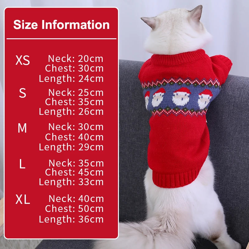 HOOPET Pet Christmas Clothes Christmas Cat Clothes Cotton Pet Clothing For Small Medium Dogs Vest Shirt New Year Puppy Dog Cat