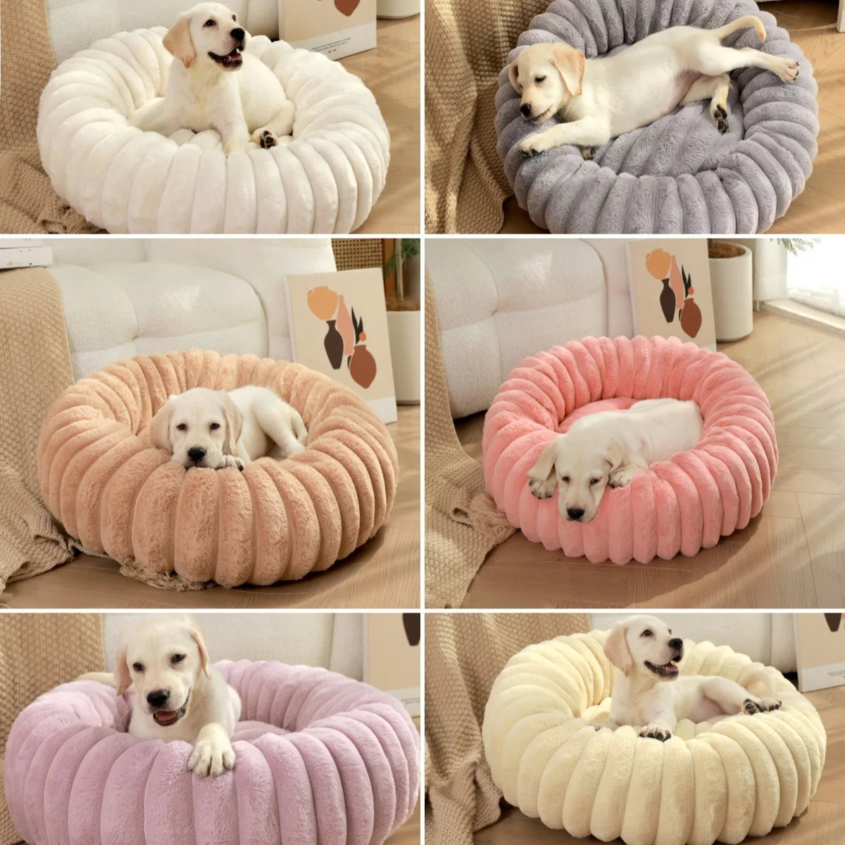 New Pet Nest Long Hair Round Cat Nest Winter Warm Plush Cat Mat Cat Nest