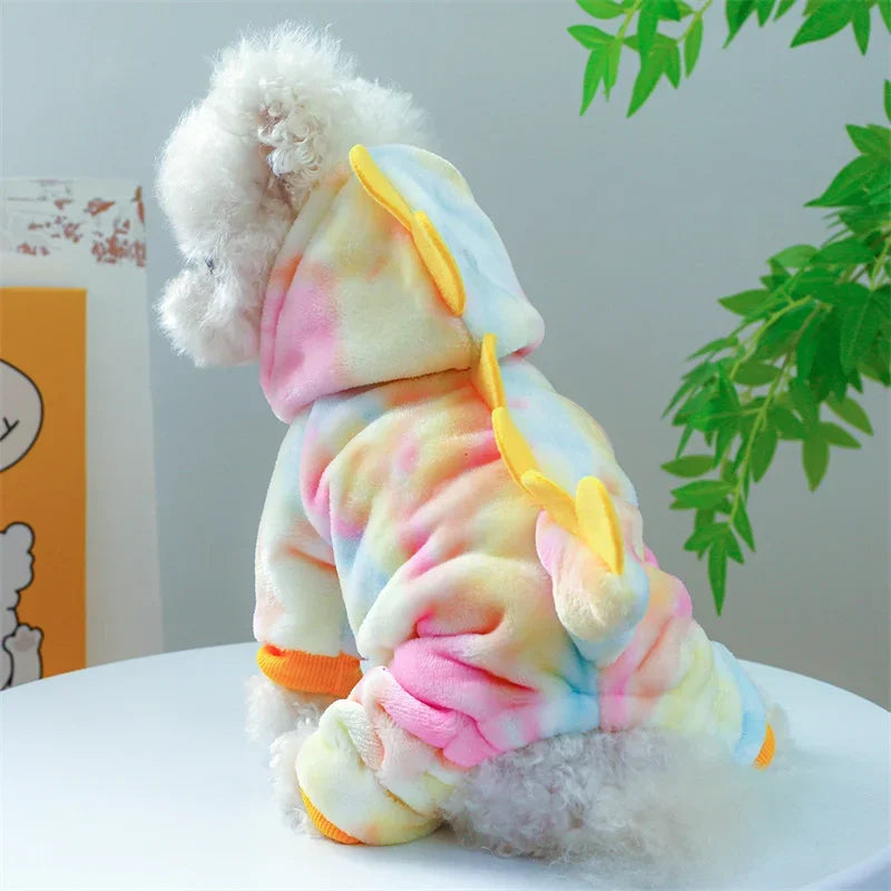 Plush Cat Puppy Costume Autumn Winter Pet Jumpsuits for Small Dogs Cats Kitten Cosplay Clothes Dinosaur Pajamas ropa para gatos