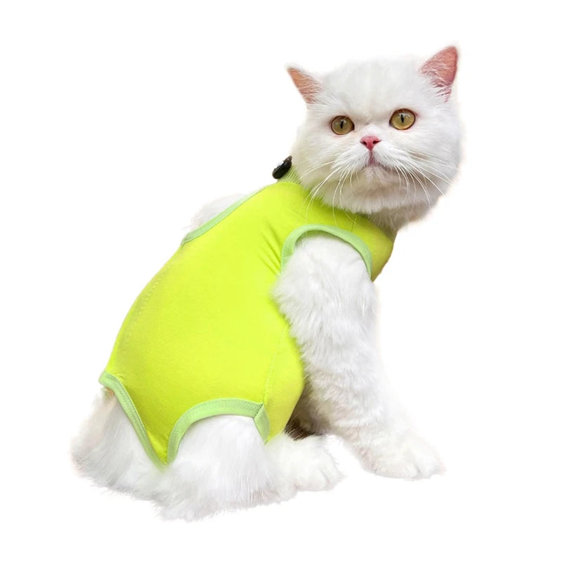 Cat Weaning Suit Anti-licking Recovery Clothes After Surgery Soft Puppy Kitten Jumpsuit Cat Care Suit Pet Vest Clothing