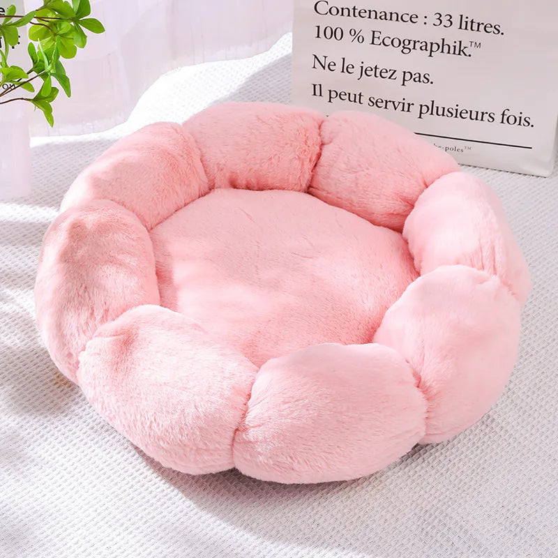 Flower Soft Cat Bed Sleeping Cat Mat Winter Warm Dog Bed for Small Dog Cushion Breathable Cat Cushion Thicken Dog House Pet Bed