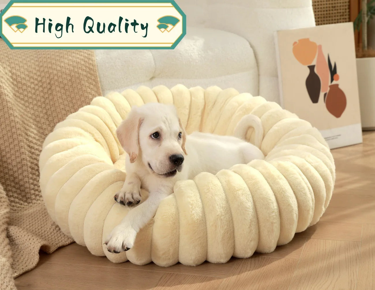 New Pet Nest Long Hair Round Cat Nest Winter Warm Plush Cat Mat Cat Nest