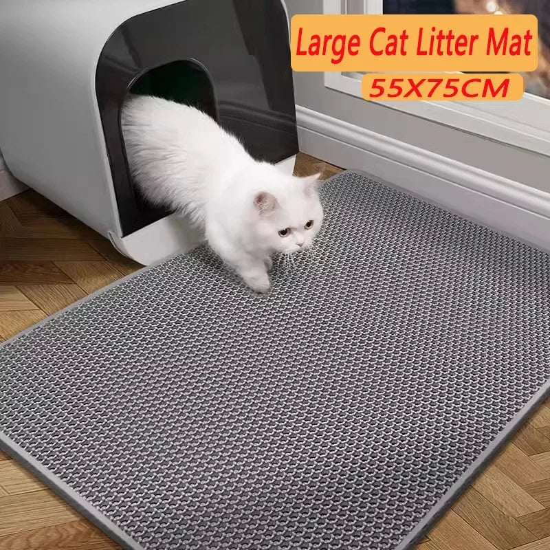 Cat Litter Mat Pet Toilet Waterproof Double Layer Pet Litter Box Mat Nonslip Sand Cat Washable Mat Clean Pad Pet Clean Supplies