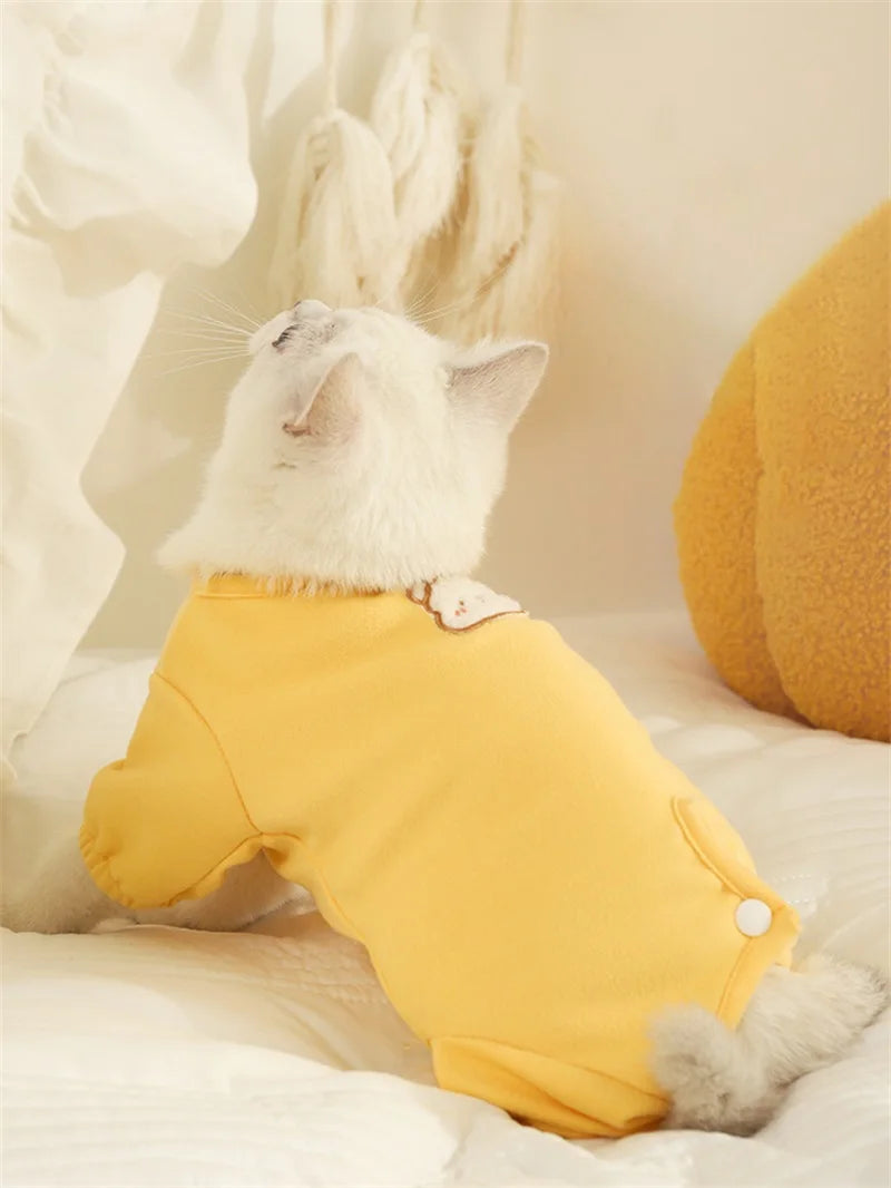 Pet Cat Weaning Cotton Clothes For Small Dog Sterilization Jumpsuit Anti-Licking Surgery Recovery Care Suit Puppy Kitten Outfits