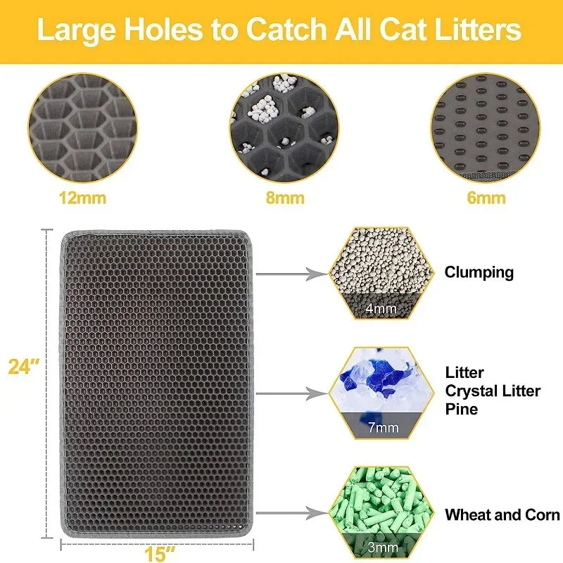 Cat Litter Mat Pet Toilet Waterproof Double Layer Pet Litter Box Mat Nonslip Sand Cat Washable Mat Clean Pad Pet Clean Supplies