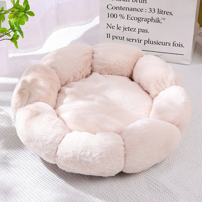 Flower Soft Cat Bed Sleeping Cat Mat Winter Warm Dog Bed for Small Dog Cushion Breathable Cat Cushion Thicken Dog House Pet Bed