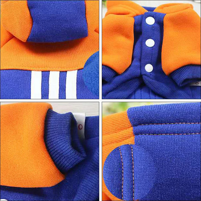 Cat Puppy Sport Hoodies Spring Autumn Pet Clothes for Small Dogs Cats Striped Cartoon Print Kitten Sweatshirt Pet Clothing