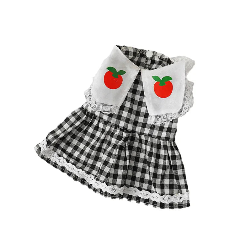 Summer Pet Clothing Polka Dots Flowers Strawberry Dress for Cats Kitten Clothes Skirts Princess Cat Dress vestido para sphynx