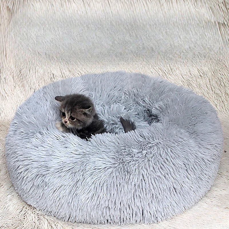 Pet Cat Kennel Dog Kennel Plush Round Warm Mat Pet Kennel Dog Mat Dog Bed Pet Supplies  Bed  Cat Beds