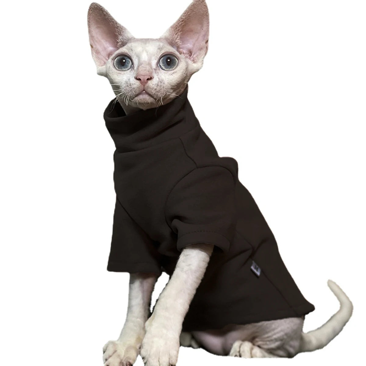 DUOMASUMI Sphynx Cat Clothes Baby Soft Cotton Fall Winter Kitten Clothes for Cornish Devon Cat Costume Hairless Cat Clothes