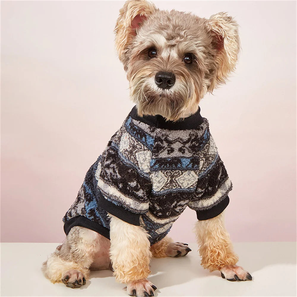 Plush Cat Dog Hoodies Thicken Pet Sweaters Autumn Winter Cat Puppy Clothes for Small Dogs Cats Kitten Pullovers Sphynx Clothing