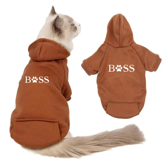 Fashion cat cool clothes autumn winter kitty bss printed hoodies accesorios kitten clothes jumper designer