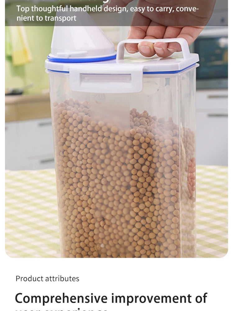 Premium Pet Food Storage Container with Airtight Seal - Durable, Large Capacity, Easy Clean & Stylish Design for Dogs & Cats