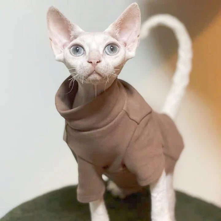 DUOMASUMI Sphynx Cat Clothes Self-heating Warm Thermal Underwear Clothes for Cat Sphynx Devin Konnis Hairless Cat Clothes