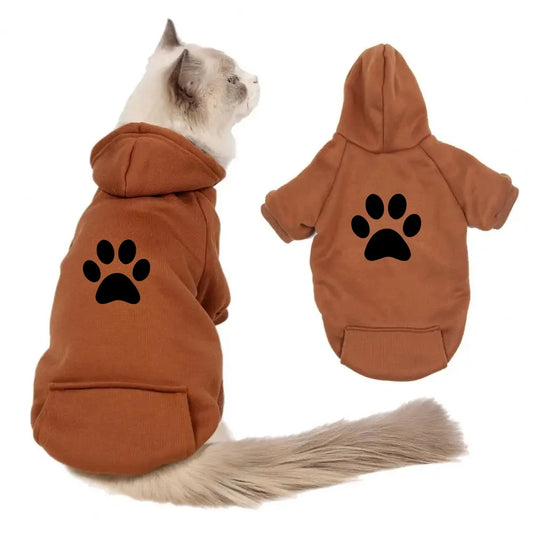 Cat paw Cat Clothes Winter Dog Hoodies For Small Medium Pets Cartoon Kittens Costumes Chihuahua Clothing Jacket Autumn