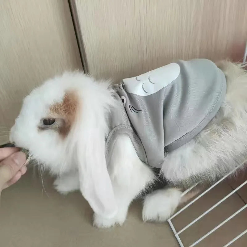 Pet Vest for Rabbit Cats Summer Breathable Rabbits Clothes Non-stick Hair Sweet Print Bunny Clothing Pajamas ubranko dla kota