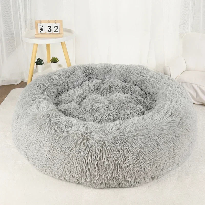 Cats Bed House Donut Round Sofa Supplies Winter Pet Accessories Warm Products Cushions Basket Kitten Mat For Cat Dog Beds