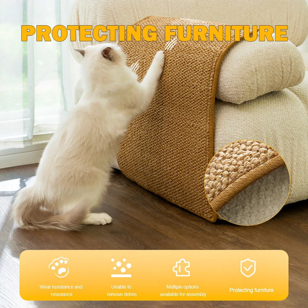 Horizontal Sisal Cat Scratching Mat Multifunctional Claw Sharpener For Small Medium Large Cat