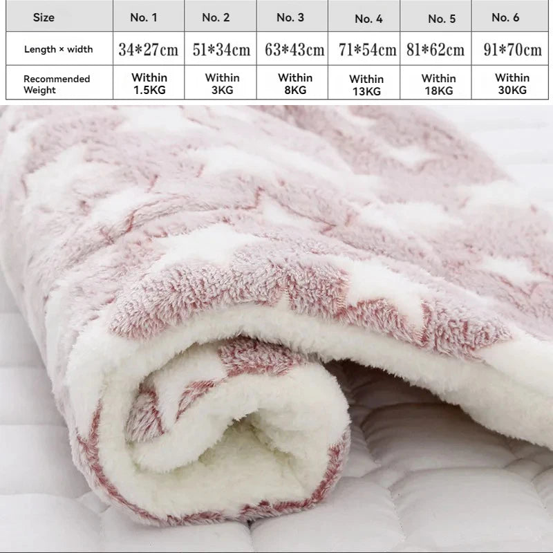 Soft Flannel Pet Mat dog Bed Winter Thicken Warm Cat Dog Blanket puppy Sleeping Cover Towel cushion for small Medium large dogs