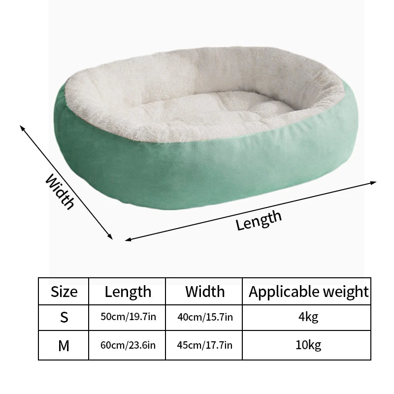 Plush Pet Nest Winter Cat Dog Bed Thickened  Plush Anti Slip Pet Mat Detachable Washable Circular Cat Pet Bed Large Dog Bed Mat