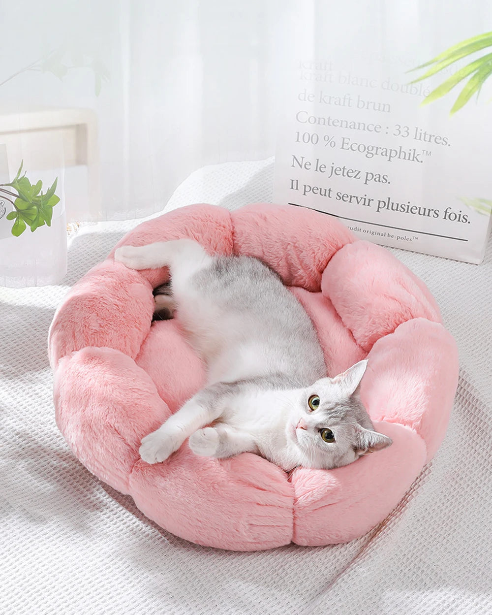 Flower Soft Cat Bed Sleeping Cat Mat Winter Warm Dog Bed for Small Dog Cushion Breathable Cat Cushion Thicken Dog House Pet Bed