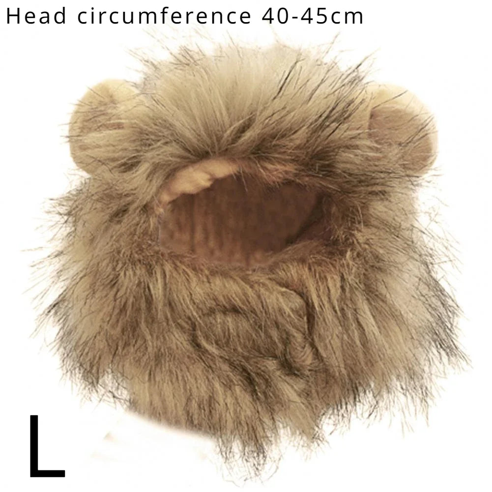 Decorative Pet Hat Soft Lightweight Lion-style Hats Breathable Pet Hood  Adorable Pet Photography Props  for Dogs Cats for Fun