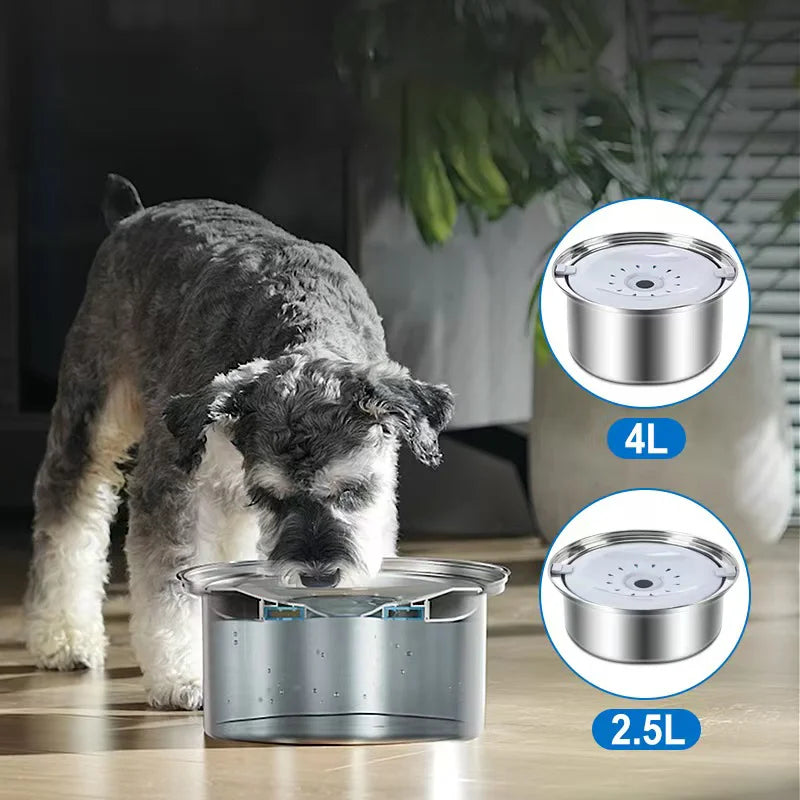 4L Pet floating SUS304 stainless steel drinking bowl large capacity slow water Feeder  - Spill Proof & Zero Splash & No Drip