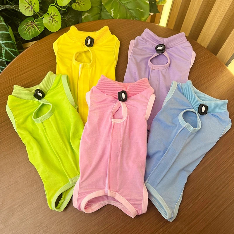 Cat Weaning Suit Anti-licking Recovery Clothes After Surgery Soft Puppy Kitten Jumpsuit Cat Care Suit Pet Vest Clothing