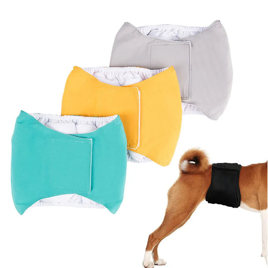 Male Dogs Belly Bands Reusable Boy Dogs Diapers Washable for Small Medium Large Dogs Soft Adjustable Pet Dog Physiological Pants