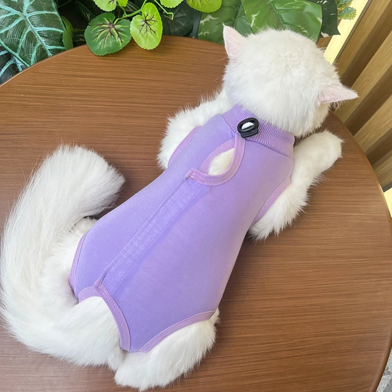 Cat Weaning Suit Anti-licking Recovery Clothes After Surgery Soft Puppy Kitten Jumpsuit Cat Care Suit Pet Vest Clothing