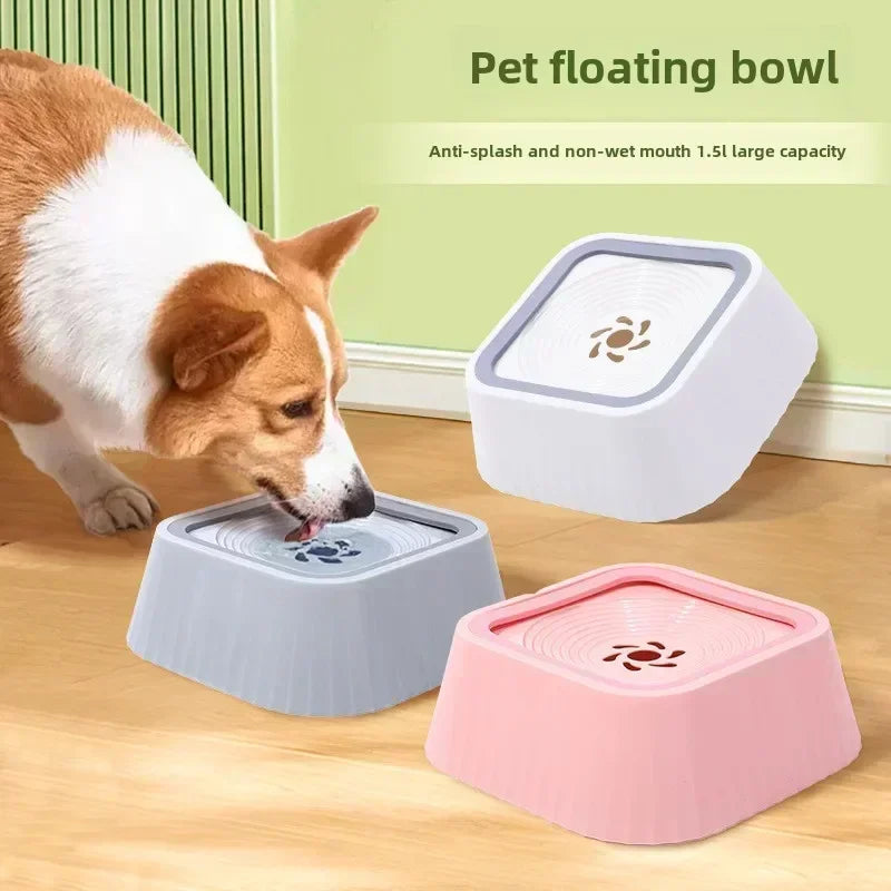 Pet Water Fountain with Floating Plates No Spill Dog Water Bowl Clean Drinking Slow Feeder Anti-splash Pet for Dogs for Pet