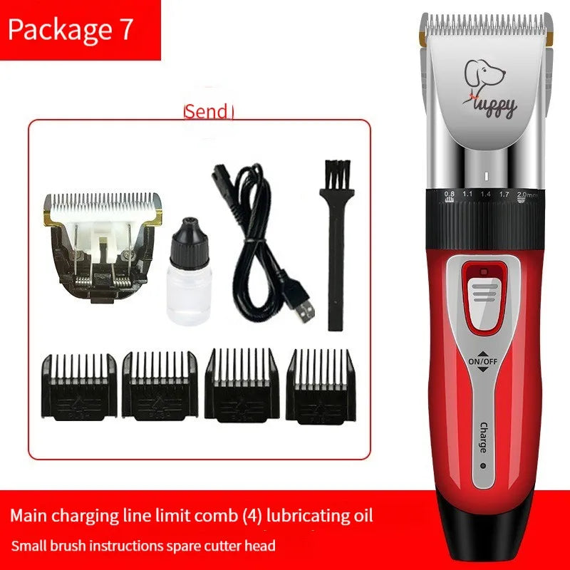 Dog Hair Clipper Pet Hair Trimmer Set Puppy Grooming Electric Shaver Ceramic Blade Cat Accessories Cordless Charging Professiona