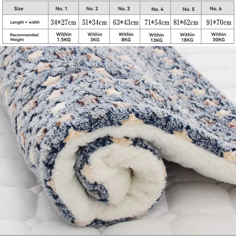 Soft Flannel Pet Mat dog Bed Winter Thicken Warm Cat Dog Blanket puppy Sleeping Cover Towel cushion for small Medium large dogs