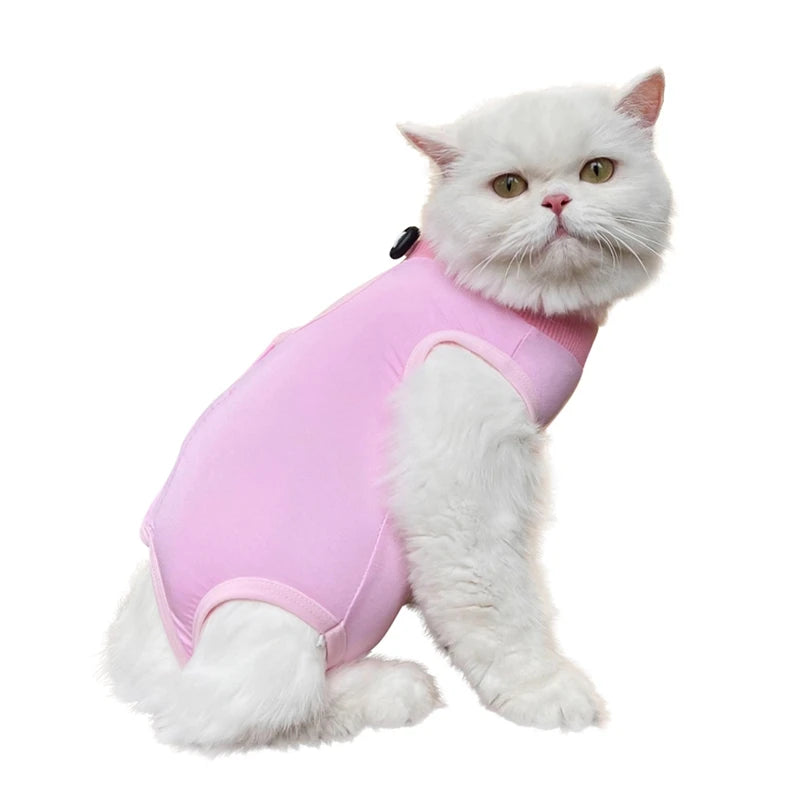 Cat Weaning Suit Anti-licking Recovery Clothes After Surgery Soft Puppy Kitten Jumpsuit Cat Care Suit Pet Vest Clothing