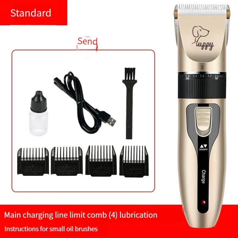 Dog Hair Clipper Pet Hair Trimmer Set Puppy Grooming Electric Shaver Ceramic Blade Cat Accessories Cordless Charging Professiona