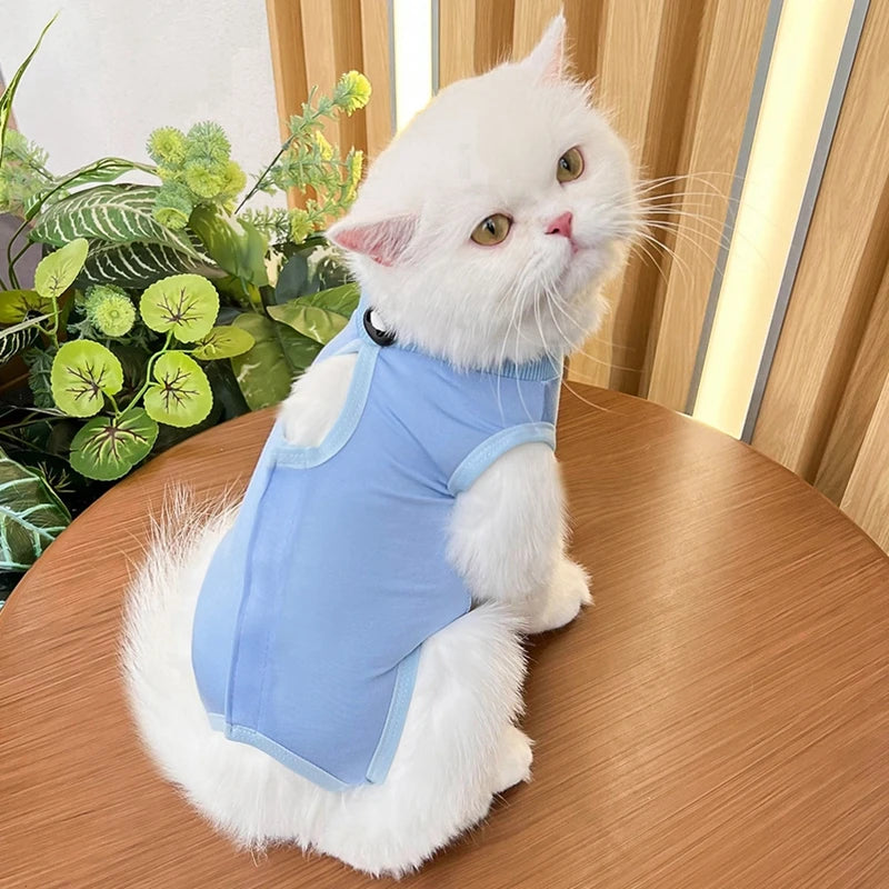 Cat Weaning Suit Anti-licking Recovery Clothes After Surgery Soft Puppy Kitten Jumpsuit Cat Care Suit Pet Vest Clothing