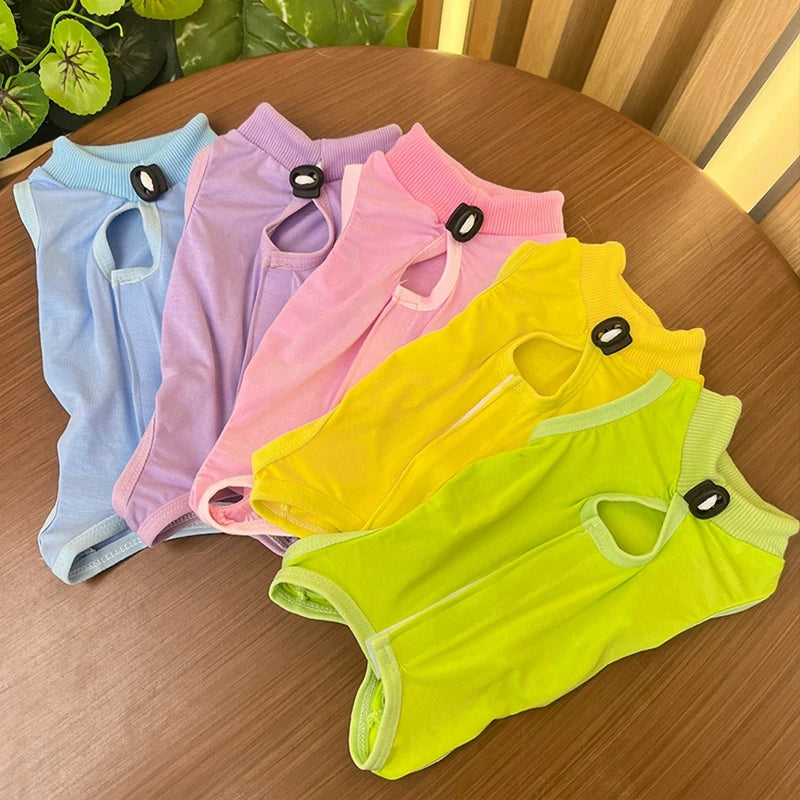 Cat Weaning Suit Anti-licking Recovery Clothes After Surgery Soft Puppy Kitten Jumpsuit Cat Care Suit Pet Vest Clothing