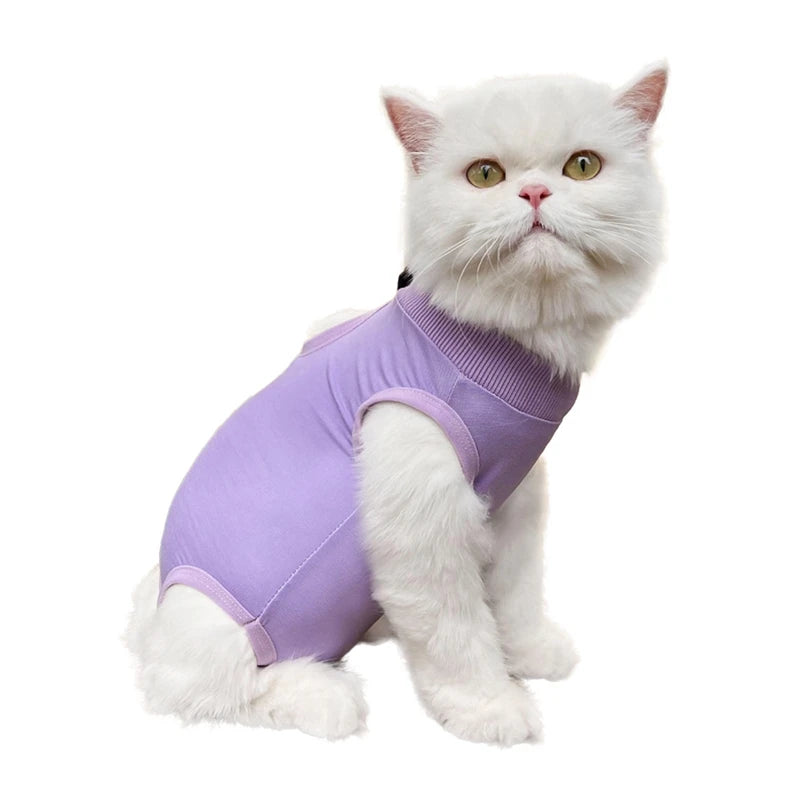 Cat Weaning Suit Anti-licking Recovery Clothes After Surgery Soft Puppy Kitten Jumpsuit Cat Care Suit Pet Vest Clothing