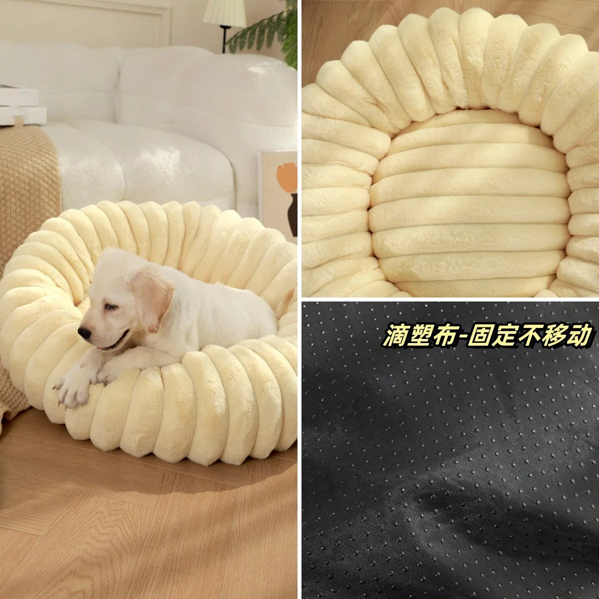 New Pet Nest Long Hair Round Cat Nest Winter Warm Plush Cat Mat Cat Nest