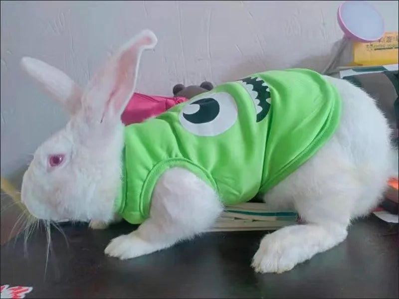 Pet Vest for Rabbit Cats Summer Breathable Rabbits Clothes Non-stick Hair Sweet Print Bunny Clothing Pajamas ubranko dla kota