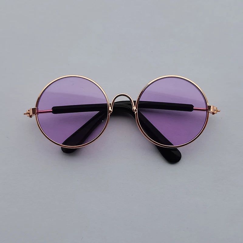 Lovely Vintage Round Cat Sunglasses Reflection Eye wear glasses For Small Dog Cat Pet Photos Pet Products Props Accessories